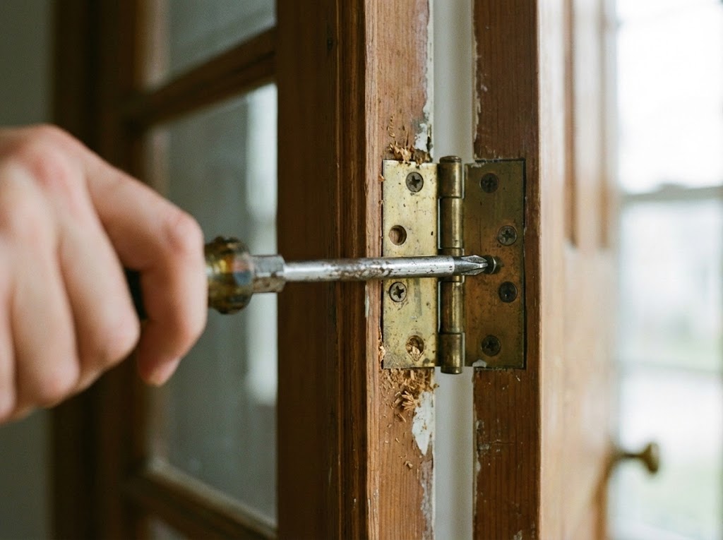 Cửa gỗ phòng ngủ bị xệ cánh, khó đóng: Nguyên nhân và 3 cách tự sửa tại nhà